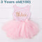 Ai Meng Baby Flower Girls Princess First Birthday Outfits One Two Three Years Old Birthday Baby Toddler Dresses Clothes Striped-9F100-JadeMoghul Inc.