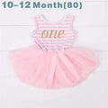 Ai Meng Baby Flower Girls Princess First Birthday Outfits One Two Three Years Old Birthday Baby Toddler Dresses Clothes Striped-9F80-JadeMoghul Inc.