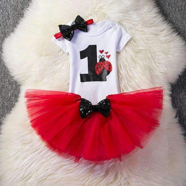 Ai Meng Baby Girl Clothes 1st Birthday Cake Smash Outfits Infant Clothing Sets Romper+Tutu Skirt+Flower Cap Newborn Baby Suits-As Photo 16-JadeMoghul Inc.