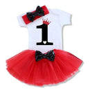 Ai Meng Baby Girl Clothes 1st Birthday Cake Smash Outfits Infant Clothing Sets Romper+Tutu Skirt+Flower Cap Newborn Baby Suits-As Photo 18-JadeMoghul Inc.