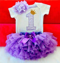 Ai Meng Baby Girl Clothes 1st Birthday Cake Smash Outfits Infant Clothing Sets Romper+Tutu Skirt+Flower Cap Newborn Baby Suits-As Photo 6-JadeMoghul Inc.