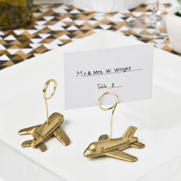 Airplane design placecard or photo holders from fashioncraft-Reception Stationery-JadeMoghul Inc.