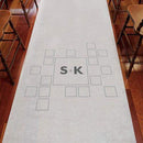 Times Square Personalized Aisle Runner Plain White Powder Blue (Pack of 1)