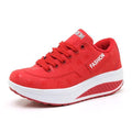 Akexiya Fashion Women Height Increasing Summer Breathable Waterproof Wedges Sneakers Platform Shoes Woman Pu Leather Casual Shoe-836 Red-6-JadeMoghul Inc.