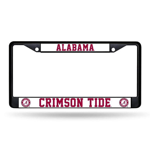 Unique License Plate Frames Alabama Black Chrome Frame