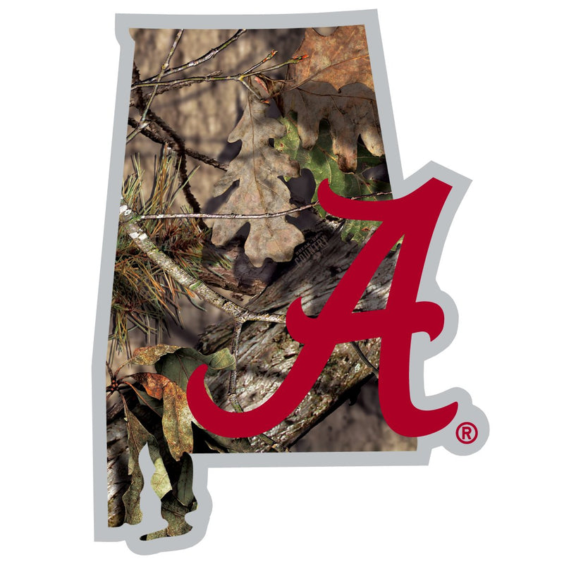 Alabama Crimson Tide State Decal w/Mossy Oak Camo-Automotive Accessories-JadeMoghul Inc.