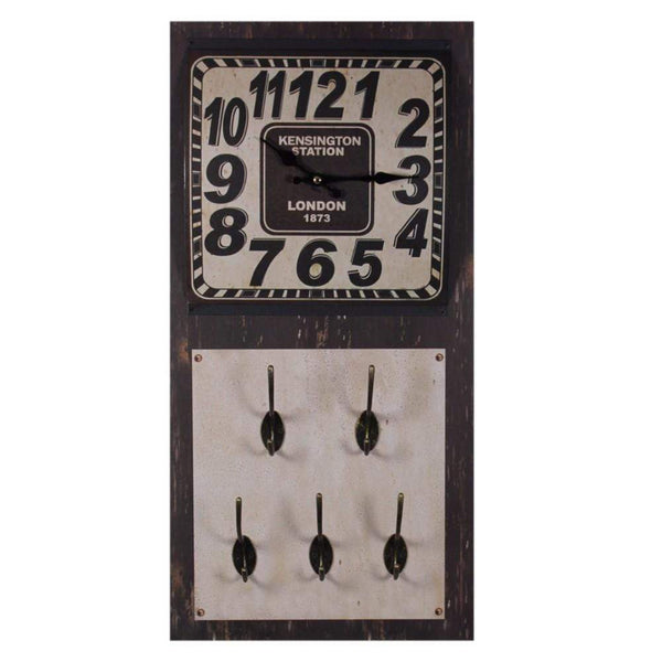 Tick-Tock Metal Wall Clock,Brown