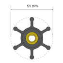 Albin Pump Premium Impeller Kit - 51 x 8 x 22mm - 6 Blade - Single Flat Insert [06-01-008]-Impellers-JadeMoghul Inc.