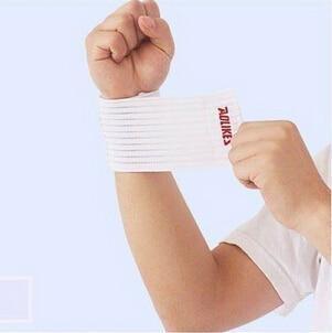 ALBREDA 1 piece Elastic Sport Bandage Wristband hand Gym Support wrist brace Wrap Tennis Cotton Weat band Fitness Powerlifting-White1P40CM-JadeMoghul Inc.