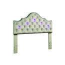 Aldebaran Contemporary Twin Size Headboard, Gray-Headboards-Gray-Fabric Solid Wood/Others-JadeMoghul Inc.