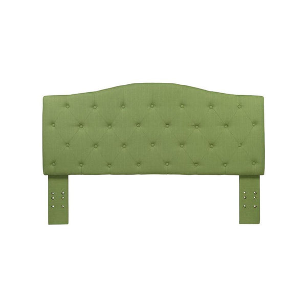 Alipaz Contemporary Full Queen Headboard, Green-Headboards-Green-Linen-like Fabric Solid Wood & Others-JadeMoghul Inc.