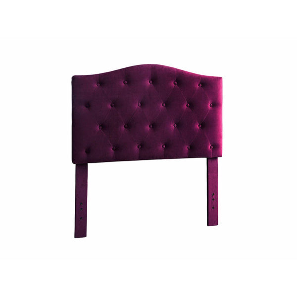 Alipaz Contemporary Full Queen Headboard, Purple-Headboards-Purple-Linen-like Fabric Solid Wood & Others-JadeMoghul Inc.