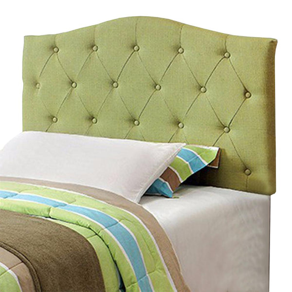 Alipaz Contemporary Twin Headboard, Green-Headboards-Green-Linen-like Fabric Solid Wood & Others-JadeMoghul Inc.