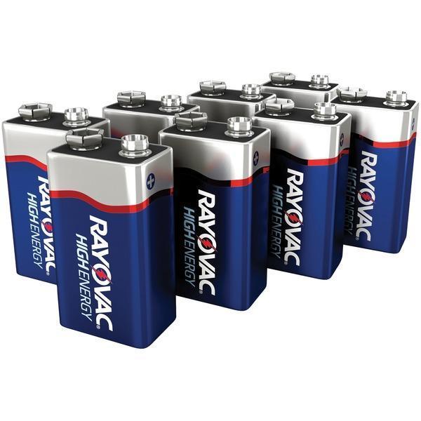 Alkaline Batteries Reclosable Pro Pack (9V, 8 pk)-Round Cell Batteries-JadeMoghul Inc.