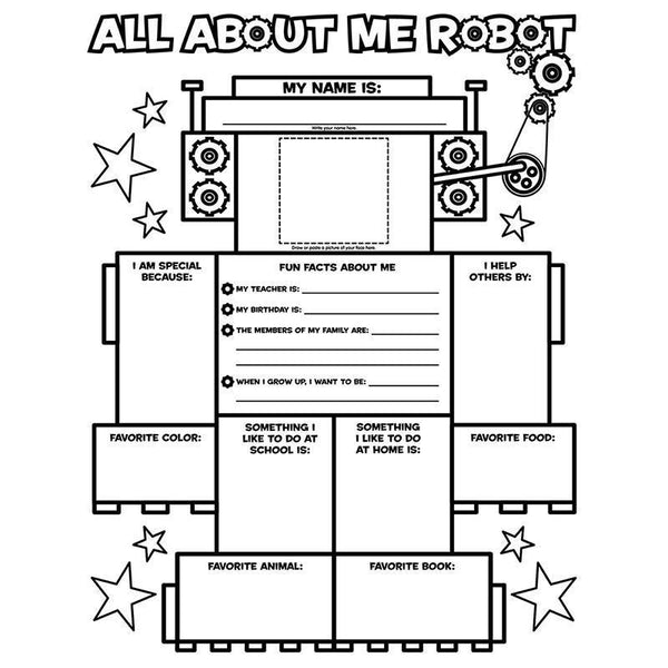 ALL ABOUT ME ROBOT GRAPHIC-Learning Materials-JadeMoghul Inc.