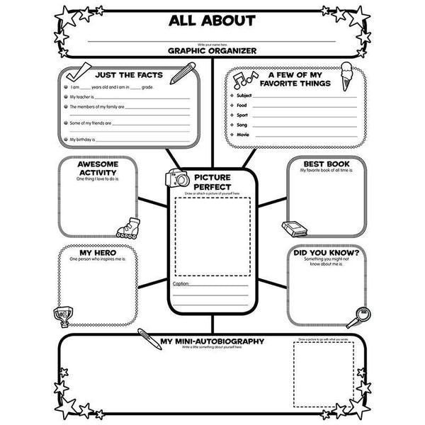 ALL ABOUT ME WEB GRAPHIC ORGANIZER-Learning Materials-JadeMoghul Inc.