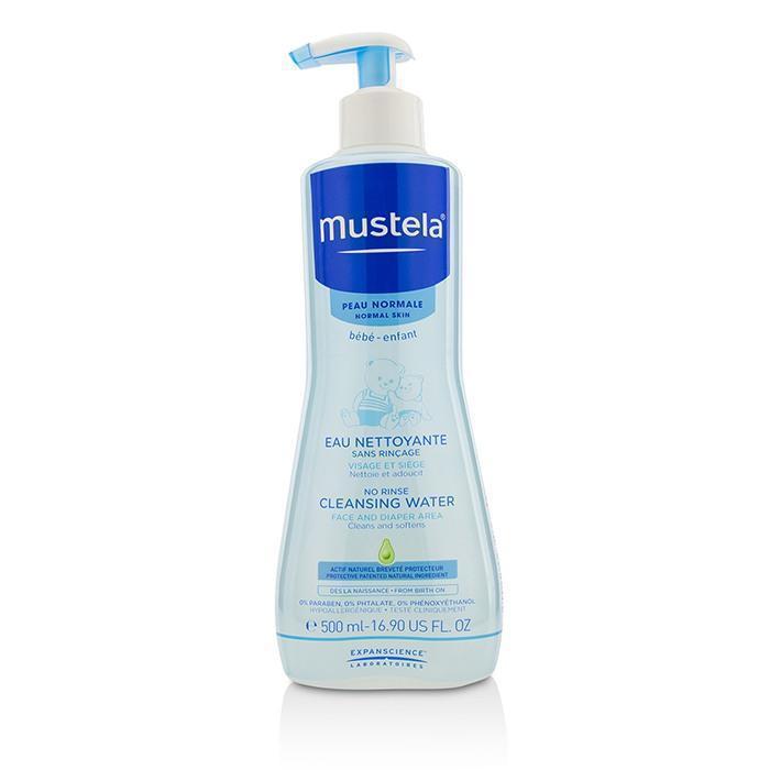 All Skincare No Rinse Cleansing Water (Face & Diaper Area) - For Normal Skin - 500ml-16.9oz Mustela