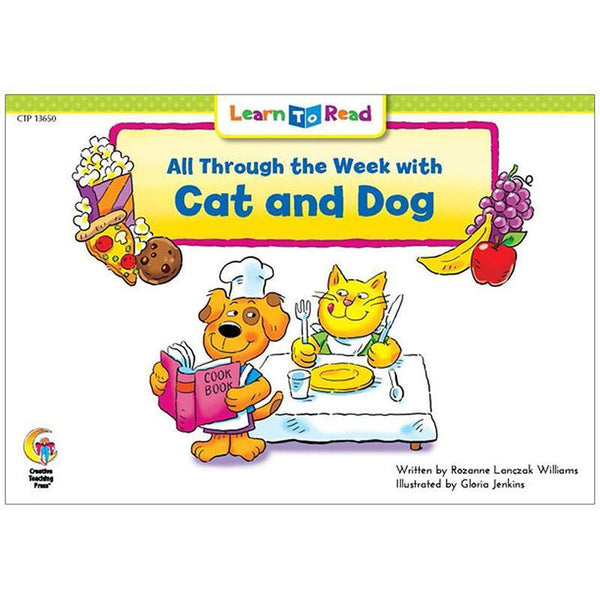 ALL THROUGH THE WEEK W CAT AND DOG-Learning Materials-JadeMoghul Inc.