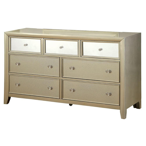 Alluring Wooden Dresser In Contemporary Style, Silver-Dressers-Silver-Wood-JadeMoghul Inc.
