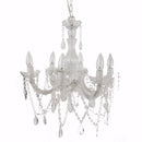 Alluringly Captive Winter Blanche Beaded Chandelier-Chandeliers-White-plastic bead iron-JadeMoghul Inc.