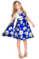 Almond Blossom Melody Blue Chiffon Swing Dress - Girls-Almond Blossom-18M/2-Blue/White-JadeMoghul Inc.
