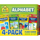 ALPHABET FLASH CARDS 4 PK-Learning Materials-JadeMoghul Inc.