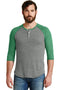 Alternative EcoJersey 3/4-Sleeve Raglan Henley. AA1989-T-shirts-Eco Grey/ Eco True Green-3XL-JadeMoghul Inc.