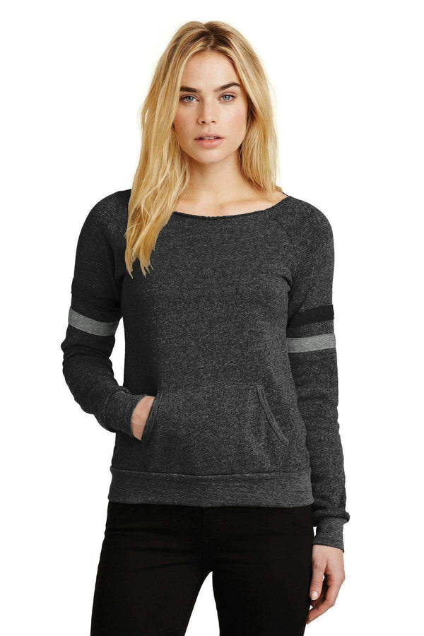 Alternative Maniac Sport EcoFleece Sweatshirt. AA9583-Ladies-Eco Black/ Eco True Black/ Eco Grey-XL-JadeMoghul Inc.