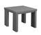 Aluminum Framed End Table with Plank Style Top, Gray-End Tables-Gray-Aluminum-JadeMoghul Inc.