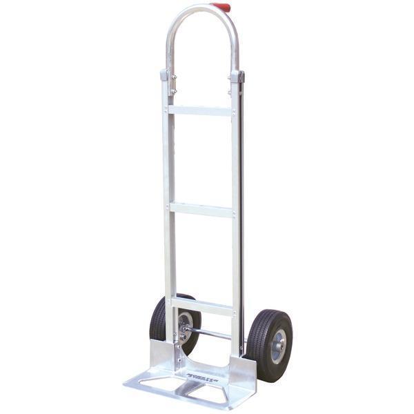 Aluminum Hand Truck with Foam Rubber Tires (Stick Handle)-Hand Trucks-JadeMoghul Inc.