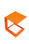 Aluminum Side Table, Orange-Side Tables and End Tables-ORANGE-Aluminum Frame-JadeMoghul Inc.