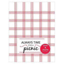 Always Time For a Picnic Note Card Indigo Blue (Pack of 1)-Weddingstar-Red-JadeMoghul Inc.