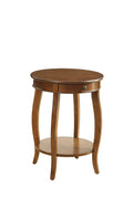 Alysa End Table, Walnut-Side Tables and End Tables-Walnut Brown-MDF Wood Veneer Solid Wood Leg-JadeMoghul Inc.