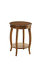 Alysa End Table, Walnut-Side Tables and End Tables-Walnut Brown-MDF Wood Veneer Solid Wood Leg-JadeMoghul Inc.