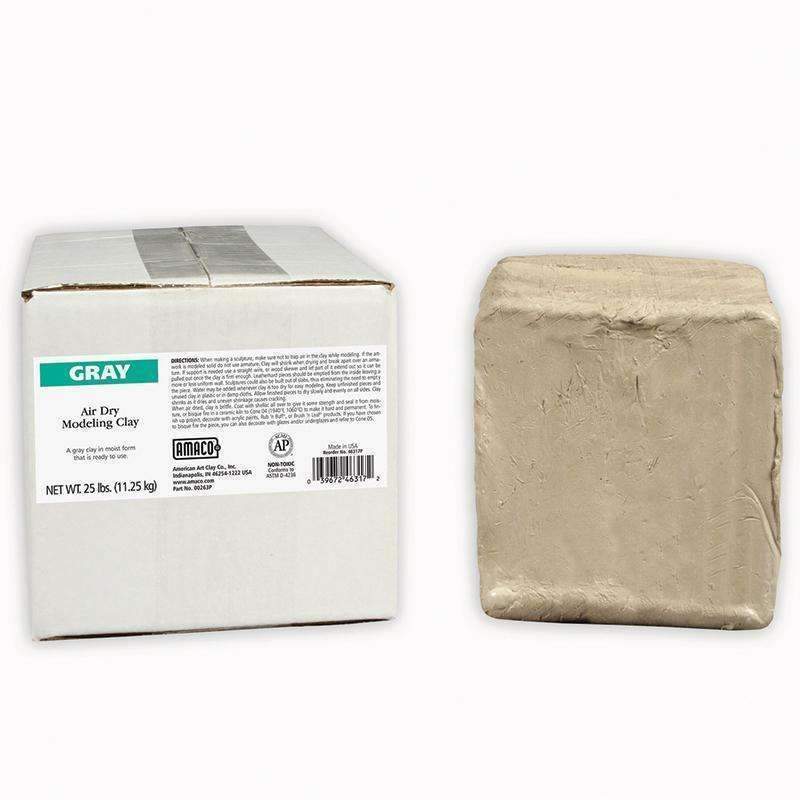 AMACO AIR DRY CLAY GRAY 25 LB-Arts & Crafts-JadeMoghul Inc.