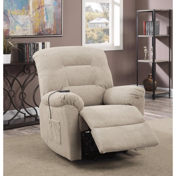 Amazing Power lift Recliner With Supreme comfort, Cream-Recliner Chairs-Cream-FABRIC-JadeMoghul Inc.