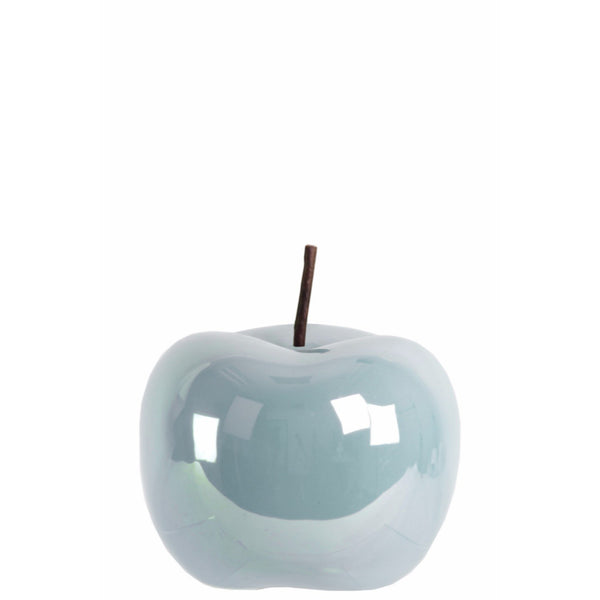 Amazingly Crafted Apple Figurine- Small- Blue- Benzara-Decorative Accessories-Blue & Brown-JadeMoghul Inc.