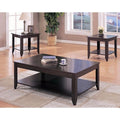 Amazingly Designed 3 Piece occasional table set, Brown-Coffee Table Sets-BROWN-SOLIDWOOD-JadeMoghul Inc.