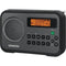AM/FM Digital Portable Receiver with Alarm Clock (Black)-Clocks & Radios-JadeMoghul Inc.