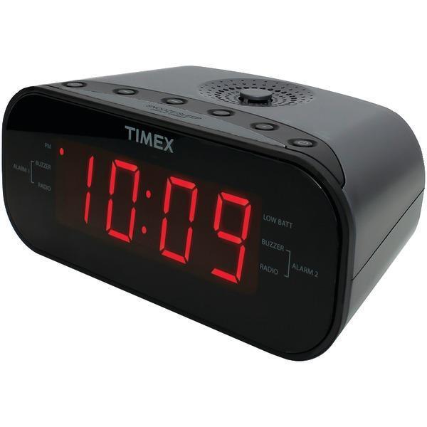 AM/FM Dual Alarm Clock Radio with Digital Tuning (Gunmetal Gray)-Clocks & Radios-JadeMoghul Inc.