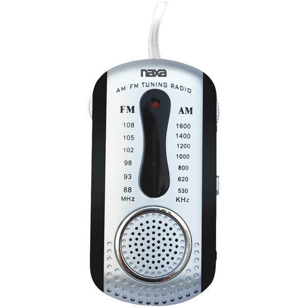 AM/FM Mini Pocket Radio with Speaker (Black)-Clocks & Radios-JadeMoghul Inc.