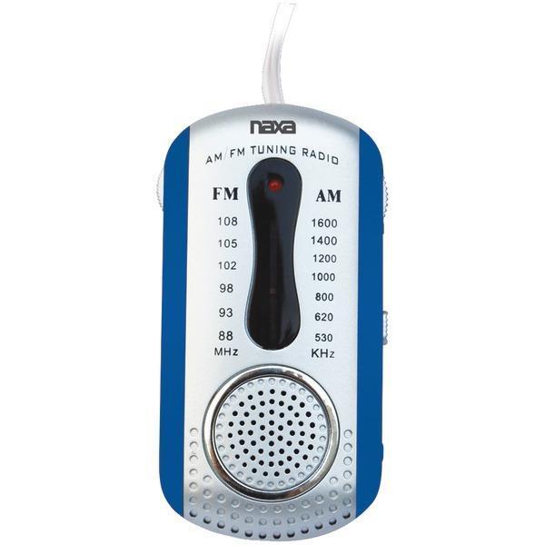 AM/FM Mini Pocket Radio with Speaker (Blue)-Clocks & Radios-JadeMoghul Inc.