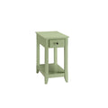 Amiable Side Table, Light Green-Side Tables and End Tables-Light Green-MDF Solid Wood Leg-JadeMoghul Inc.