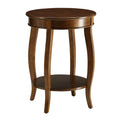 Amiable Side Table, Walnut brown-Side Tables and End Tables-Walnut Brown-MDF Wood Veneer Solid Wood Leg-JadeMoghul Inc.