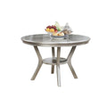 Amina Contemporary Round Dining Table, Champagne-Dining Tables-Champagne-Solid Wood Wood Veneer & Others-JadeMoghul Inc.