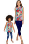 Amour Emily Blue Floral Print Sleeveless Dressy Top - Girls-Amour-18M/2-Blue/Red-JadeMoghul Inc.