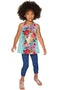 Amour Emily Sleeveless Dressy Top - Mommy & Me-Amour-18M/2-Blue/Red-JadeMoghul Inc.