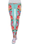 Amour Lucy Floral Printed Performance Leggings - Women-Amour-XS-Blue/Red-JadeMoghul Inc.