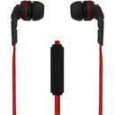 Amp Earbuds with Microphone (Red)-Headphones & Headsets-JadeMoghul Inc.