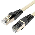 AMPCOM Ethernet Cable RJ45 Cat7 Lan Cable STP RJ 45 Flat Network Cable Patch Cord for Modem, Router, TV, Patch Panel, PC, Laptop AExp